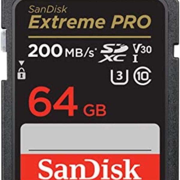 SANDISK 64GB EXTREME PRO 200MB/S SD MEMORY CARD